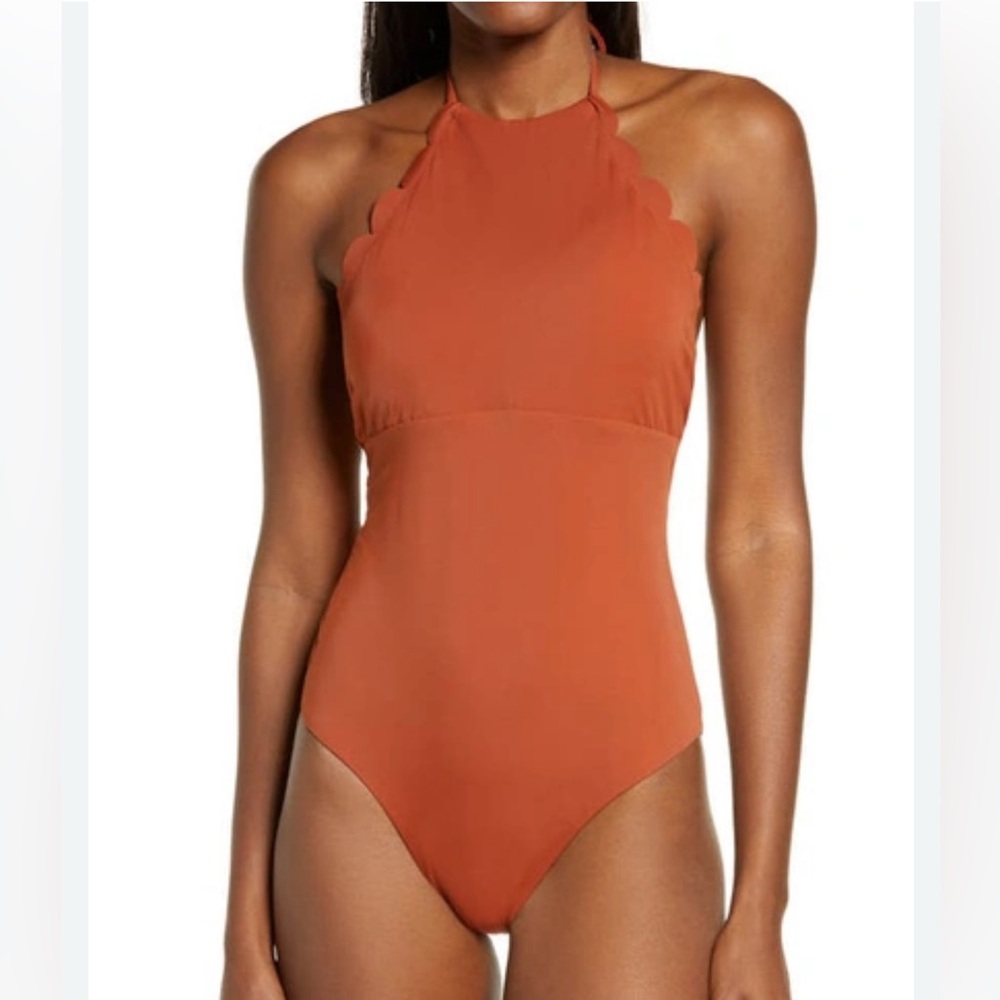 Beautiful Scalloped Halter Swimsuit Chelsea28 XL